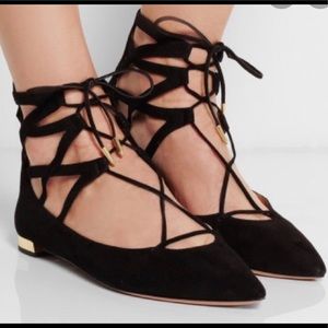 Aquazzura suede Belgravia flats